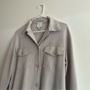 Joie Off White / Gray Women's Shacket Size Small Heavy Dri Fit Material